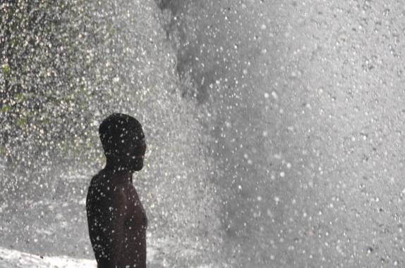 Feliz da vida na Cachoeira do Frade, em Ubajara - CE